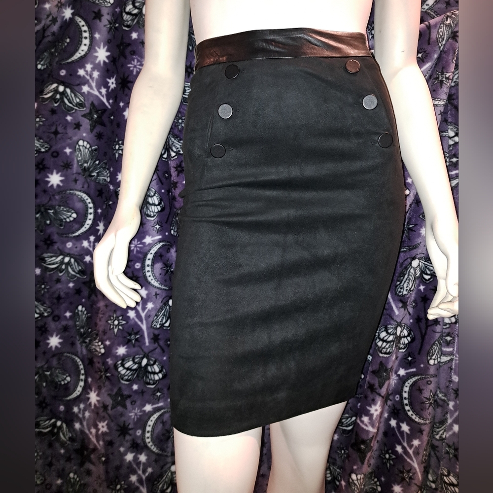 Suede Pencil Skirt